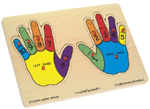 Hands Counting Easy-Grip Peg Puzzle