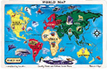 World Map Jumbo-Sized Wood Puzzle