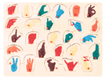 Sign Language Alphabet Wooden Puzzle