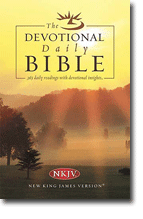 The Devotional Daily Bible, NKJV - Arranged in 365 daily readings with devotional insights