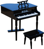 Schoenhut Classic Baby Grand Piano with Bench - Black