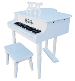 Schoenhut Classic Baby Grand Piano with Bench - White