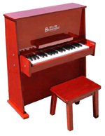 Schoenhut Day Care Durable Spinet with Bench - Mahogany