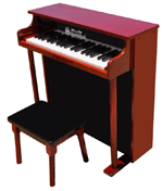 Schoenhut Traditional Deluxe Spinet with Bench - Mahogany