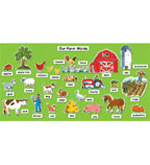 Scholastic Picture Word Wall Bulletin Boards: On the Farm