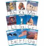 America From A to Z Manuscript Alphabet Set