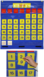 Monthly Calendar Pocket Chart with Cards