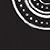 Black-White Crazy Circles Straight Border Trim, Black-White 