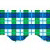 Blue Green Plaid Border Trim, Blue-Green Plaid 