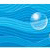 Blue Waves Straight Border Trim, Multi Color 