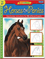 Draw and Color: Horses and Ponies