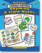 Full-Color Literacy Activities: Rhyming and Sight Words