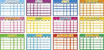 Bulletin Board: 12 Month Calendars