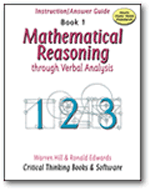 Mathematical Reasoning Book 1 - Instruction and Answer Guide