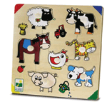 Lift and Discover 10mm Wood Puzzle - On the Farm