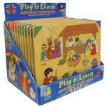 Inspirational 7mm Wood Puzzles - 12 pack set in display (6 stylesX2)