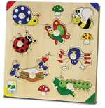 Lift and Discover 10mm Wood Puzzle - Little Critters