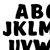 Black 4 inch Splash Ready Letters