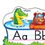 Pool Party Pals Alphabet Line (Standard Manuscript) Bulletin Board Set