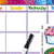 Reusable Calendar Kit with cling accents Wipe-Off Chart Kits