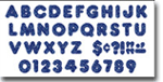 Blue Sparkle 2 Inch Casual Ready Letters