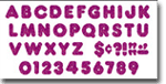 Purple Sparkle 2 Inch Casual Ready Letters