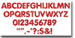 Red Sparkle 1 inch STICK-EZE Letters