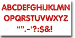 Red Sparkle 2 Inch Letters and Marks STICK-EZE Letters