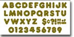 Yellow Sparkle 3 Inch Casual Ready Letters