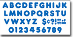 Blue 5 Inch Casual Ready Letters