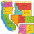 United States Map Bulletin Board Set
