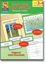 Know Your Map Skills Geography Centers (Grades 3-4)