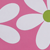 Microfiber Daisy Pink Zipper Pocket Lg