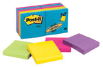 Post-it Notes, Original Pad, 3 Inches x 3 Inches, Assorted Ultra Colors, Value Pack, 14 Pads per Pack