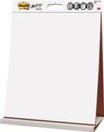 Post-it Easel Pad, Self-Stick, Tabletop, 20 Inches x 23 Inches, White, 20 Sheets per Pad