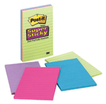 Post-it Notes, Super Sticky Pad, 4 Inches x 6 Inches, Assorted Ultra, 45 Sheets per Pad, Four Pads per Pack