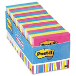 Post-it Notes, Original Pad, 3 Inches x 3 Inches, Assorted Bright Colors, Cabinet Pack, 18 Pads per Pack