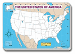 U.S. Map (blank) Jumbo Map Pad