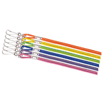 Assorted Neon Nylon Lanyards - Pack of 12