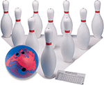 Plastic Bowling Ball and Pin Set