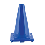 12 Inch High Visibility Flexible Vinyl Cone Blue