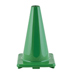 12 Inch High Visibility Flexible Vinyl Cone Green