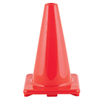 12 Inch High Visibility Flexible Vinyl Cone Orange