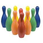 Colored Foam Bowling Pin Set