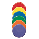 9 Inch Rounded Edge Foam Disc Set Of 6 Rainbow Colors