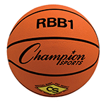 Official Size Rubber Basketball Orange