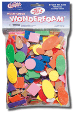 Wonderfoam Assorted Multi-Color Peel and Stick Shapes