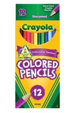 Crayola Colored Pencils 12 Pack Assorted Colors