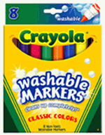 Crayola Washable Coloring Markers - 8 Colors