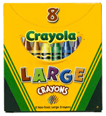 Crayola Large Size Crayons 8 Pack - Tuck Box